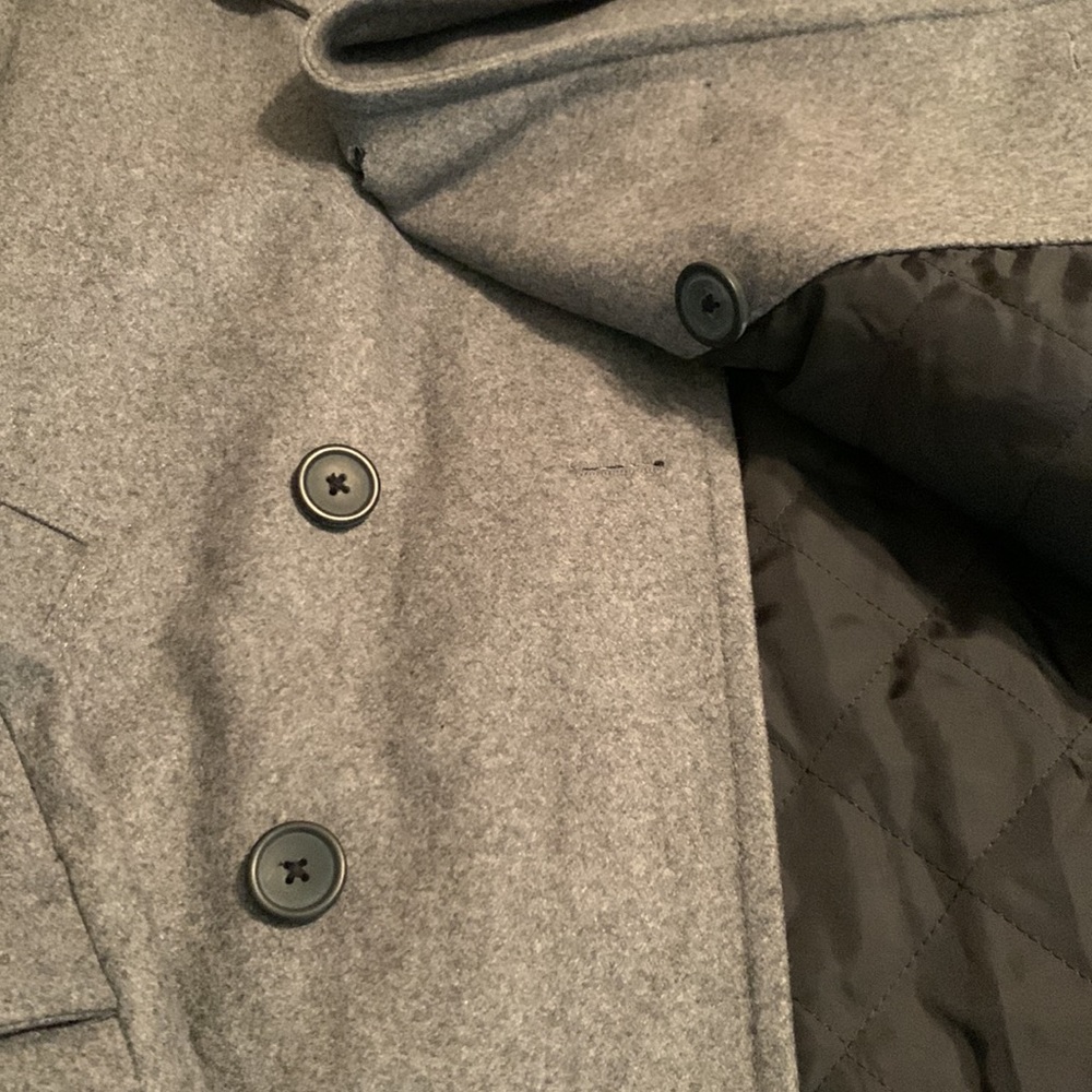 NWT Claiborne Gray button down coat. Size XL - Picture 5 of 9